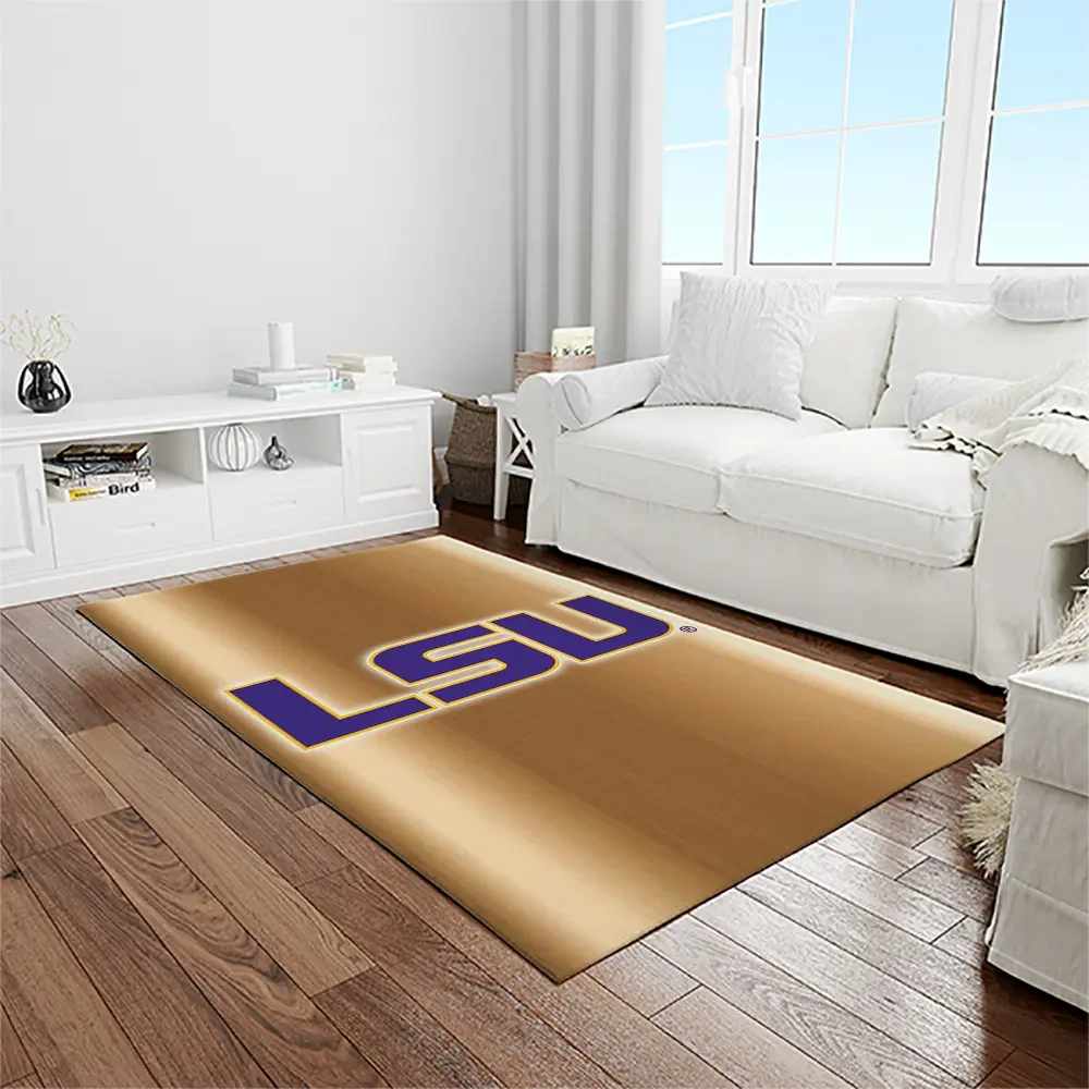 LSU Tigers Rug, NCAA Team Rectangular Living Room Area Rug, Gift for Sports Fans 1310150992