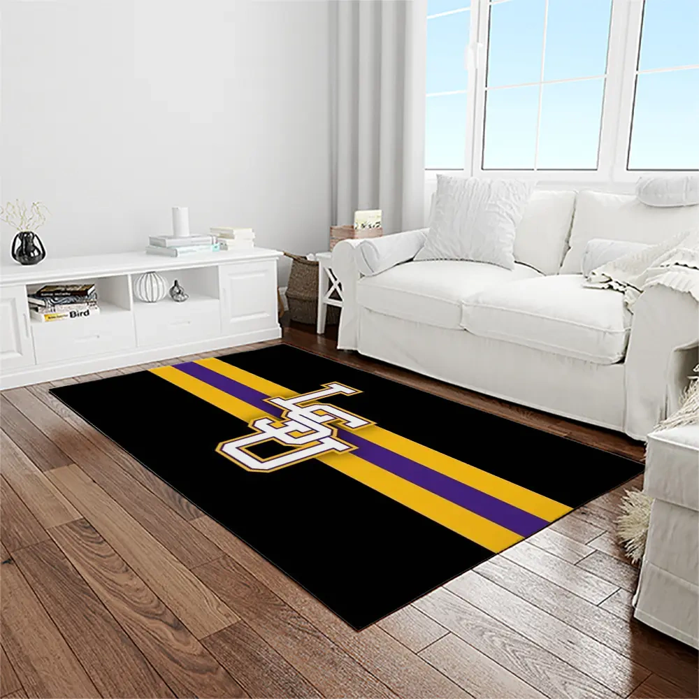 LSU Tigers Rug, NCAA Team Rectangular Living Room Area Rug, Gift for Sports Fans 1310150996
