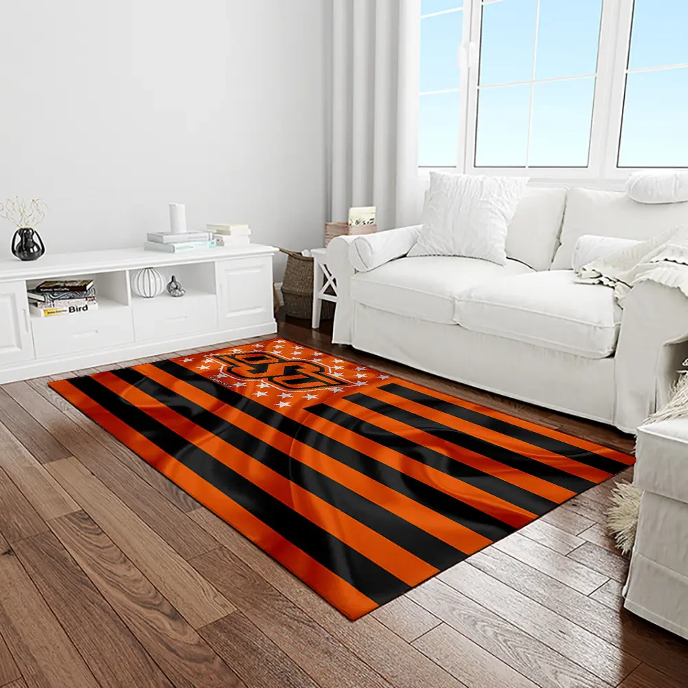 Oklahoma State Cowboys Rug, NCAA Team Rectangular Living Room Area Rug, Gift for Sports Fans 1310150995