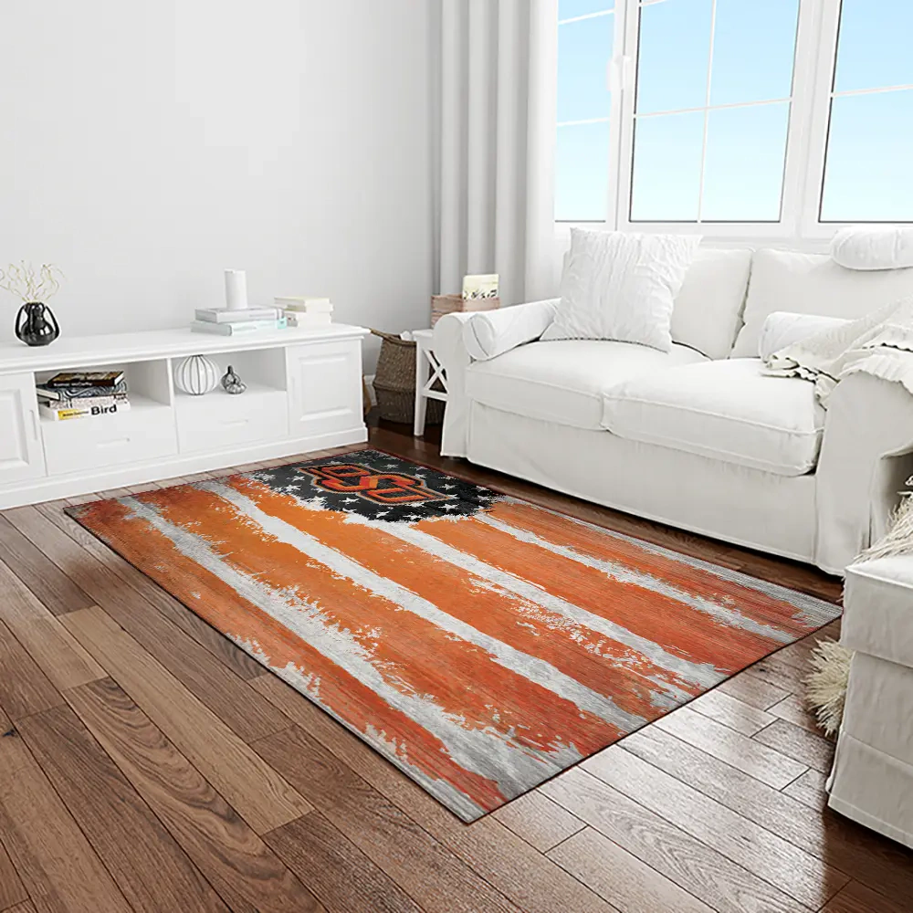 Oklahoma State Cowboys Rug, NCAA Team Rectangular Living Room Area Rug, Gift for Sports Fans 1310150993