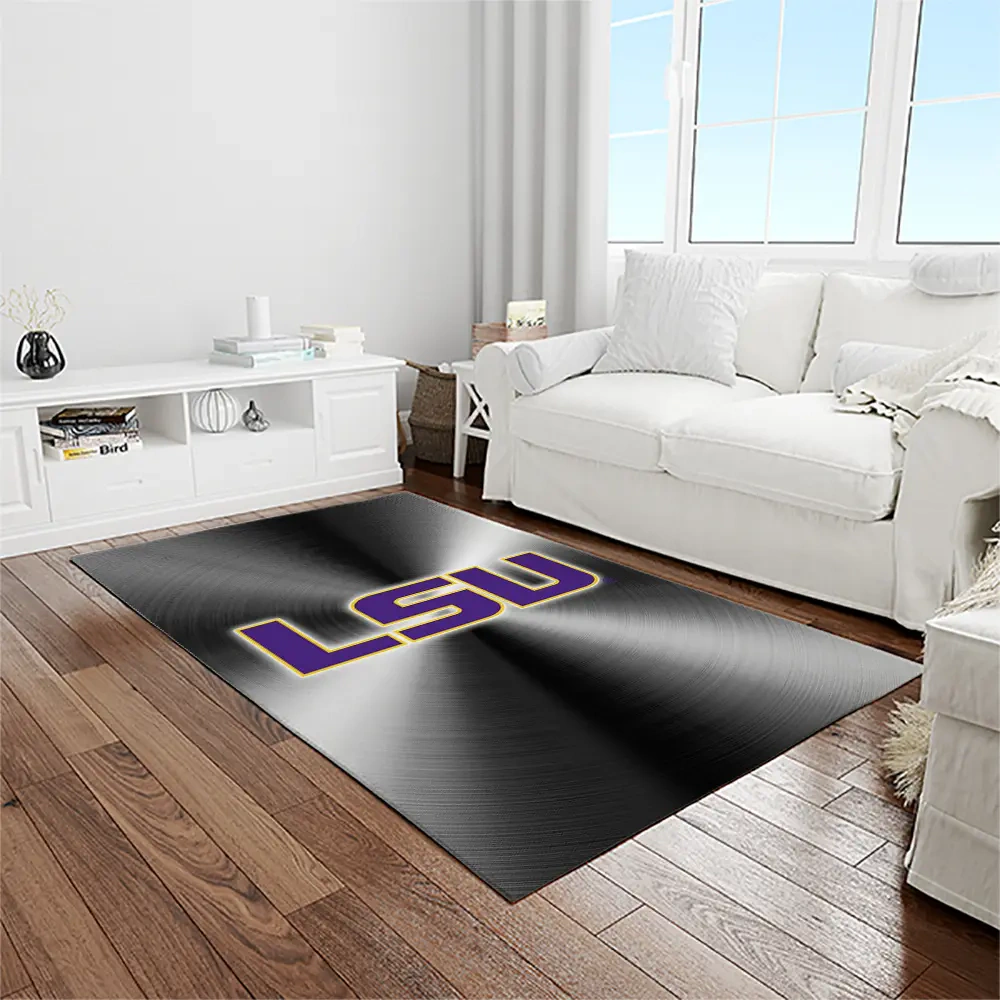 LSU Tigers Rug, NCAA Team Rectangular Living Room Area Rug, Gift for Sports Fans 1310150994