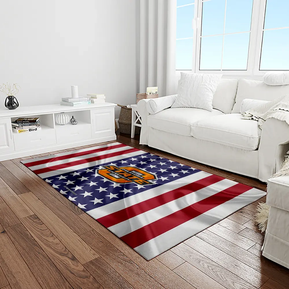 Oklahoma State Cowboys Rug, NCAA Team Rectangular Living Room Area Rug, Gift for Sports Fans 1310150991